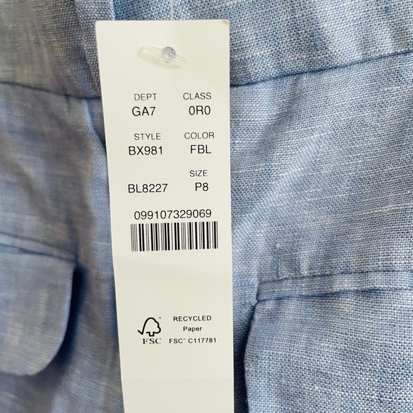 J. Crew Women's Light Blue Wide Leg Pants Sz 8P - Picture 6 of 16